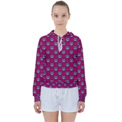 Calavera Cat Art Pattern Women s Tie Up Sweat