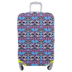 Colorful Sugar Skull Cat Pattern Luggage Cover (medium) by ExtraAwesomeSauce