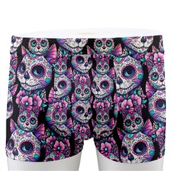 Sugar Skull Cat Pattern Men s Boxer Briefs