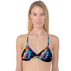 Cosmic Jellyfish Artwork Reversible Tri Bikini Top