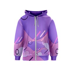 Colorful Labstract Wallpaper Theme Kids  Zipper Hoodie