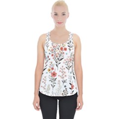 Flowers Design Floral Piece Up Tank Top