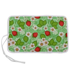 Strawberries Pattern Seamless Pen Storage Case (l)