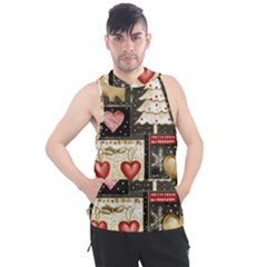 Christmas Reindeer Men s Sleeveless Hoodie