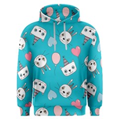 Birtay Cats Bunnies, Koteto Men s Overhead Hoodie by kyorashop23