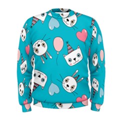 Birtay Cats Bunnies, Koteto Men s Sweatshirt