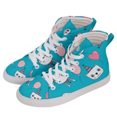 Birtay Cats Bunnies, Koteto Women s Hi-top Skate Sneakers