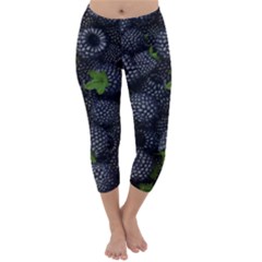 Blackberry Fruit, Fruit Capri Winter Leggings 