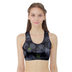 Blackberry Fruit, Fruit Sports Bra With Border