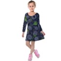 Blackberry Fruit, Fruit Kids  Long Sleeve Velvet Dress View1