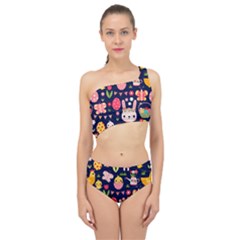 Bunny - Easter Pattern Spliced Up Two Piece Swimsuit