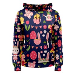 Bunny - Easter Pattern Women s Pullover Hoodie