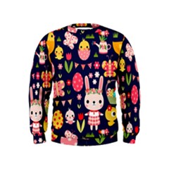 Bunny - Easter Pattern Kids  Sweatshirt