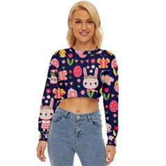 Bunny - Easter Pattern Lightweight Long Sleeve Sweatshirt by kyorashop23