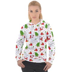 Christmas Pattern, Pattern, Christmas Women s Overhead Hoodie