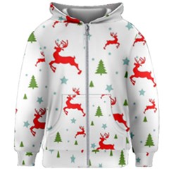 Christmas Texture, Pattern, Red, Craciun, Christmas, Snowflake, Kids  Zipper Hoodie Without Drawstring