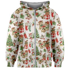 Christmas Texture, Pattern, Red, Tree, Craciun, Green, Christmas Kids  Zipper Hoodie Without Drawstring