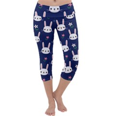 Cute Bunny Pattern, Easter, Koteto Capri Yoga Leggings