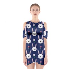 Cute Bunny Pattern, Easter, Koteto Shoulder Cutout One Piece Dress