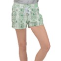 Green Christmas Trees, Cute, Doodle Women s Velour Lounge Shorts View1