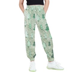 Green Christmas Trees, Cute, Doodle Kids  Joggers