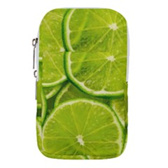 Lime Slices Close Up, Fresh, Fruit, Green Lemon Waist Pouch (small) by kyorashop23