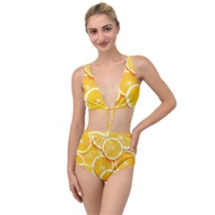 Oranges, Orange, Fruits Tied Up Two Piece Swimsuit