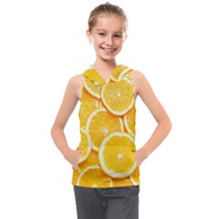 Oranges, Orange, Fruits Kids  Sleeveless Hoodie