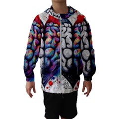 Brain Heart Math Kids  Hooded Windbreaker