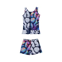 Brain Heart Math Kids  Boyleg Swimsuit