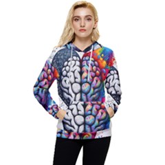 Brain Heart Math Women s Lightweight Drawstring Hoodie