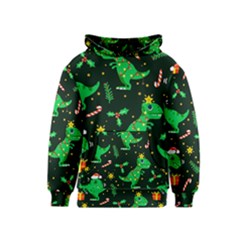 Christmas Funny Pattern Dinosaurs Kids  Pullover Hoodie