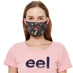 Christmas Pattern With Snowflakes Berries Cloth Face Mask (adult)