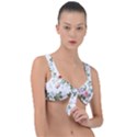 Floral Elements Peony Chinese Rose Front Tie Bikini Top View1