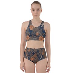 Seamless Pattern Patterns Leaves Vintage Racer Back Bikini Set