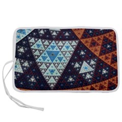 Fractal Triangle Geometric Abstract Pattern Pen Storage Case (s)