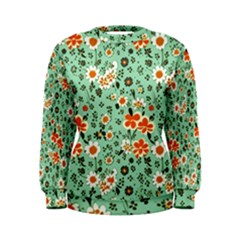 Retro 1960s Flowers Pattern 3 Women s Sweatshirt