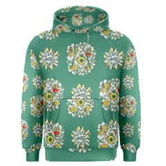 Retro 1960s Flowers Pattern 2 Men s Core Hoodie