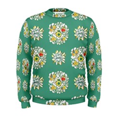 Retro 1960s Flowers Pattern 2 Men s Sweatshirt