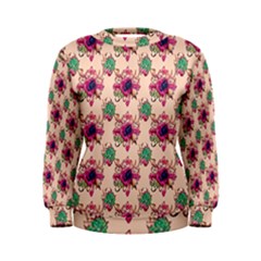 Retro 1880s Flowers Pattern 10 Women s Sweatshirt