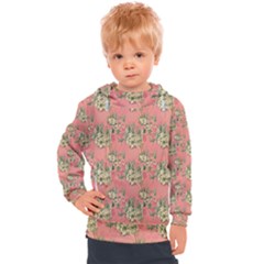 Retro 1880s Flowers Pattern 12 Kids  Hooded Pullover