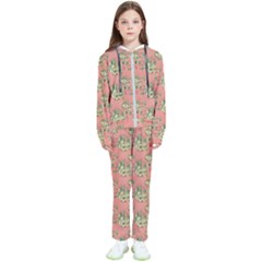 Retro 1880s Flowers Pattern 12 Kids  Tracksuit