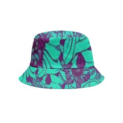 Mid Century Retro Floral 1970s 1960s Pattern 101 Bucket Hat (kids) by violetheavensky