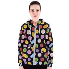 Ecstasy Pills Pattern Women s Zipper Hoodie