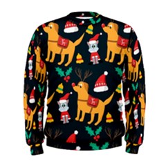 Funny Christmas Pattern Background Men s Sweatshirt