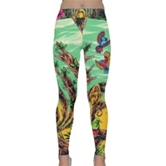 Monkey Tiger Bird Parrot Forest Jungle Style Classic Yoga Leggings