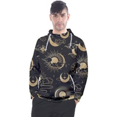 Asian Seamless Pattern With Clouds Moon Sun Stars Vector Collection Oriental Chinese Japanese Korean Men s Pullover Hoodie