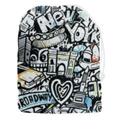 New York City Nyc Broadway Doodle Art Drawstring Pouch (3xl) by Grandong