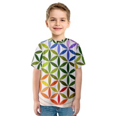 Mandala Rainbow Colorful Kids  Sport Mesh T-shirt