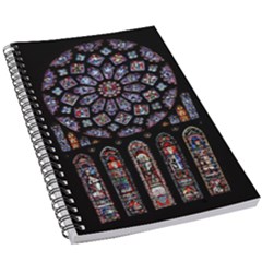 Chartres Cathedral Notre Dame De Paris Stained Glass 5 5  X 8 5  Notebook by Grandong